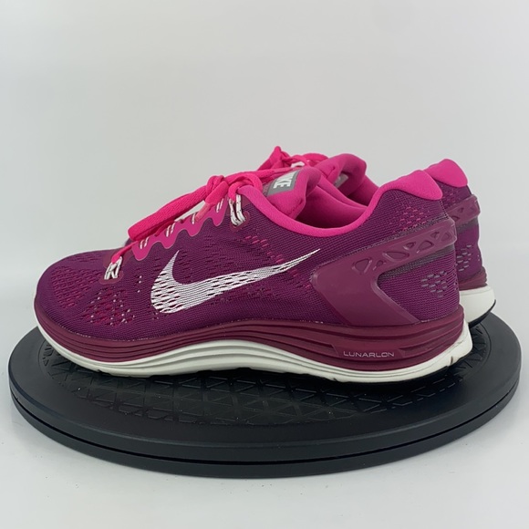 Nike Lunarglide 5 Pink/White Athletic Running Shoes 599395-616 Women's Size 7 - Picture 7 of 12